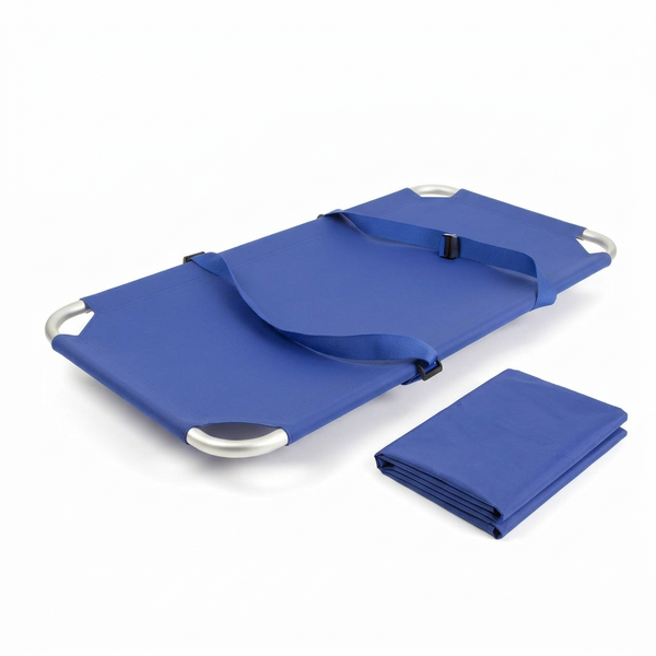 Lead image showing the assembled stretcher beside one spare cover
